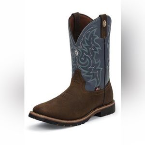 Justin Mens Boots 11" Fireman Brown